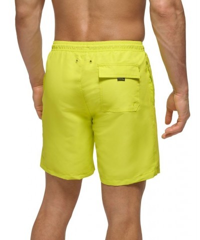 Men's Regular-Fit UPF 50+ Reflection Logo Swim Trunks Yellow $21.98 Swimsuits