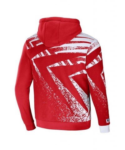 Men's NFL X Staple Red Tampa Bay Buccaneers Team Slogan All Over Print Pullover Hoodie $28.70 Sweatshirt