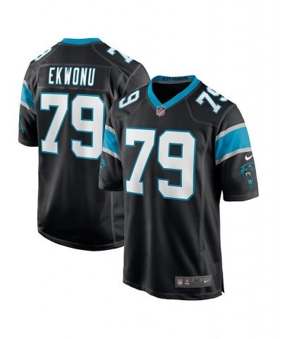 Men's Ikem Ekwonu Black Carolina Panthers 2022 NFL Draft First Round Pick Game Jersey $51.80 Jersey