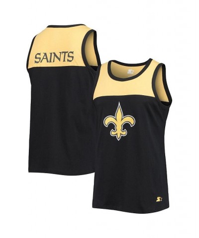 Men's Black, Gold New Orleans Saints Team Touchdown Fashion Tank Top $25.00 T-Shirts