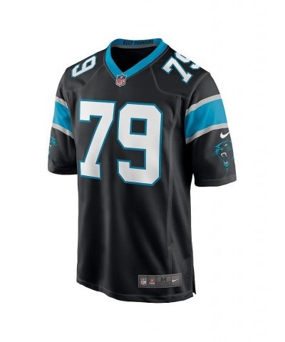 Men's Ikem Ekwonu Black Carolina Panthers 2022 NFL Draft First Round Pick Game Jersey $51.80 Jersey