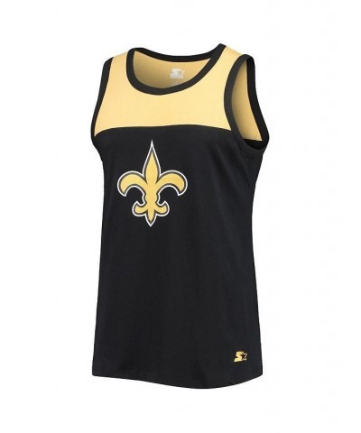 Men's Black, Gold New Orleans Saints Team Touchdown Fashion Tank Top $25.00 T-Shirts