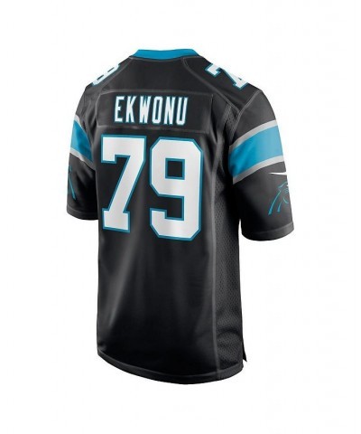 Men's Ikem Ekwonu Black Carolina Panthers 2022 NFL Draft First Round Pick Game Jersey $51.80 Jersey