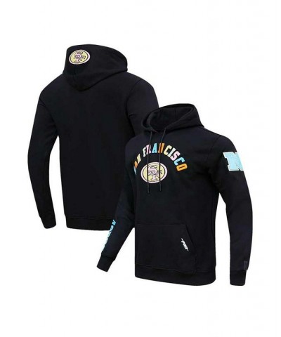 Men's Black San Francisco 49ers Neon Graphic Pullover Hoodie $38.50 Sweatshirt