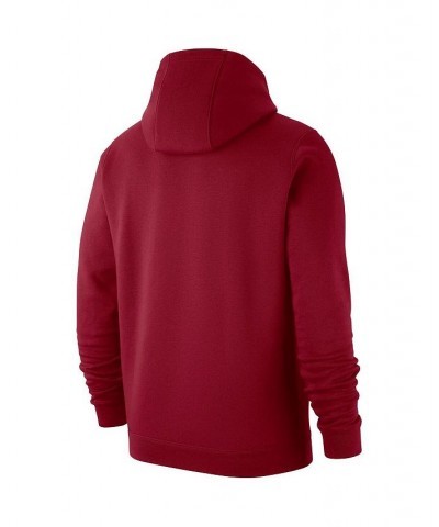 Men's Brand Crimson Oklahoma Sooners Basketball Icon Club Fleece Pullover Hoodie $45.89 Sweatshirt