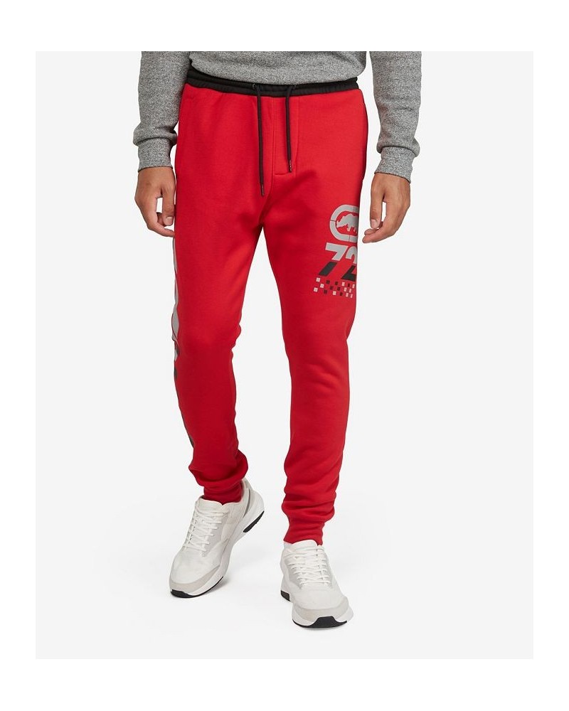 Men's Big and Tall Pixels-Alpha Joggers Red $33.06 Pants