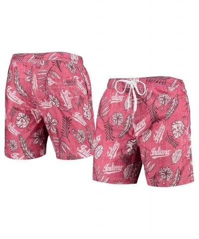 Men's Crimson Indiana Hoosiers Vintage Floral Swim Trunks $35.69 Swimsuits