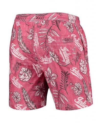 Men's Crimson Indiana Hoosiers Vintage Floral Swim Trunks $35.69 Swimsuits