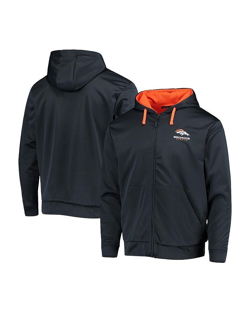 Men's Navy and Orange Denver Broncos Apprentice Full-Zip Hoodie $31.57 Sweatshirt