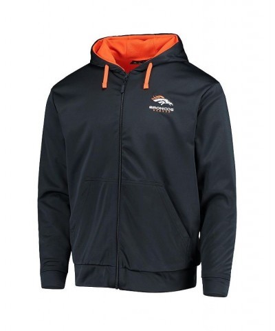 Men's Navy and Orange Denver Broncos Apprentice Full-Zip Hoodie $31.57 Sweatshirt