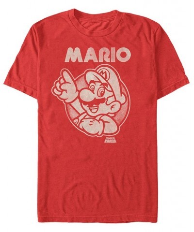 Nintendo Men's Super Mario Pointing Short Sleeve T-Shirt Red $15.40 T-Shirts