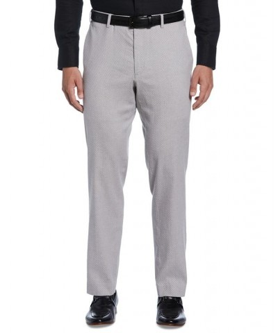 Men's Plain-Weave Stretch Flat Front Pants White $27.60 Pants