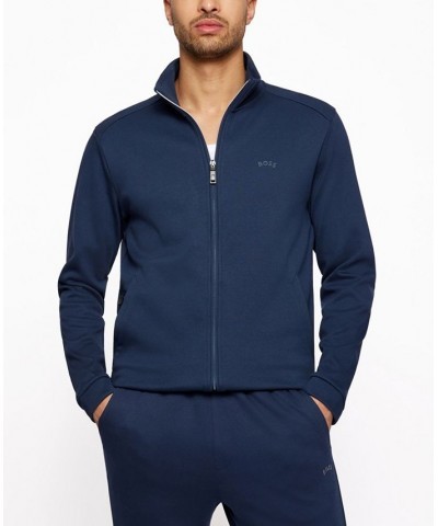 Boss Men's Zip-Up Sweatshirt Blue $94.00 Sweatshirt