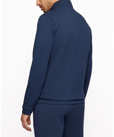 Boss Men's Zip-Up Sweatshirt Blue $94.00 Sweatshirt