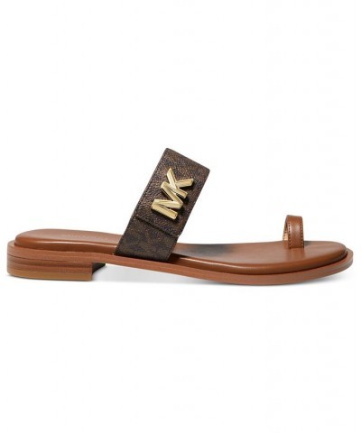 Women's Jilly Thong Flat Sandals Gold $49.50 Shoes