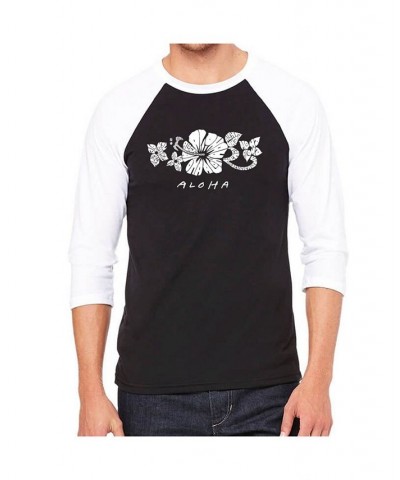 Aloha Men's Raglan Word Art T-shirt Black $20.25 T-Shirts