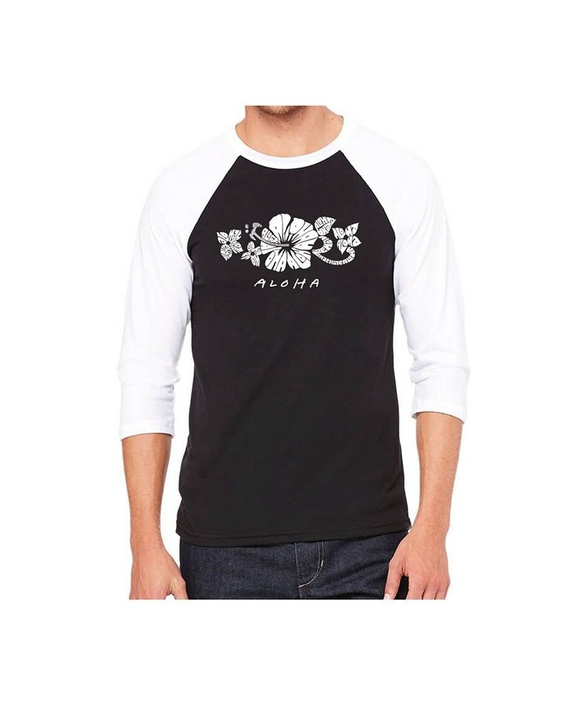 Aloha Men's Raglan Word Art T-shirt Black $20.25 T-Shirts