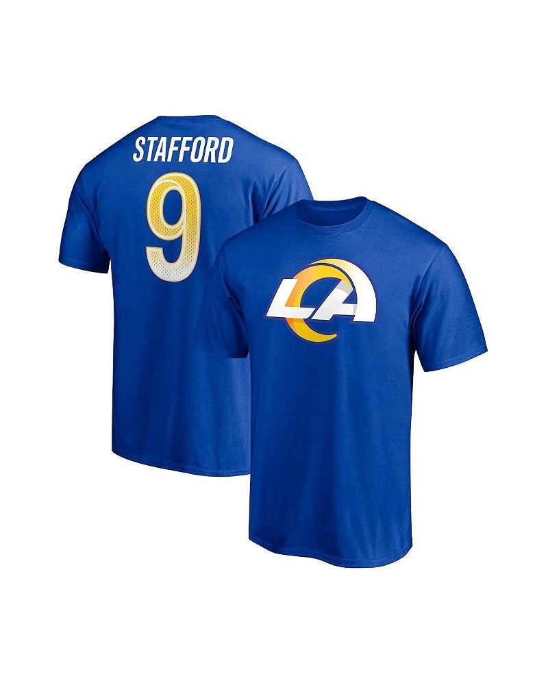 Men's Matthew Stafford Royal Los Angeles Rams Player Icon T-shirt $15.84 T-Shirts