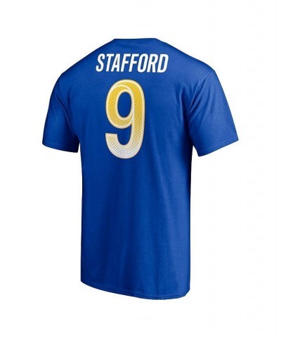 Men's Matthew Stafford Royal Los Angeles Rams Player Icon T-shirt $15.84 T-Shirts