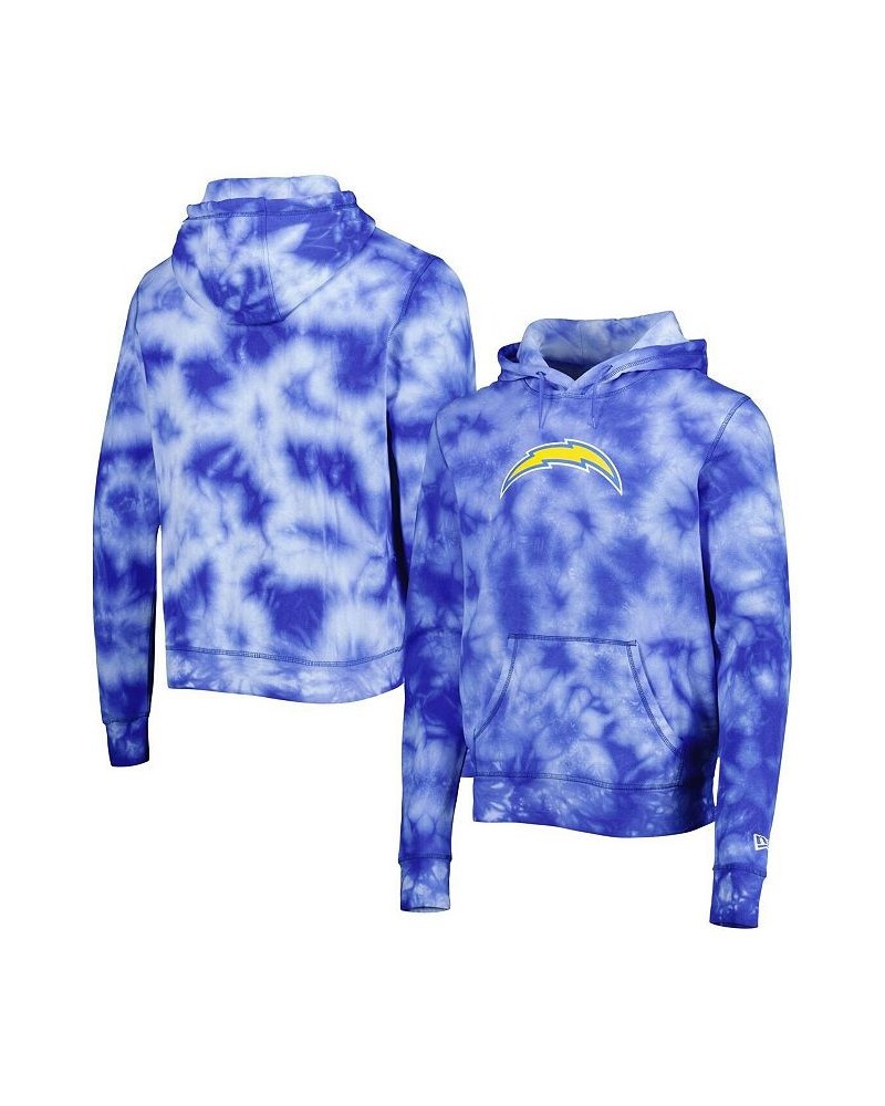 Men's Powder Blue Los Angeles Chargers Team Tie-Dye Pullover Hoodie $38.22 Sweatshirt