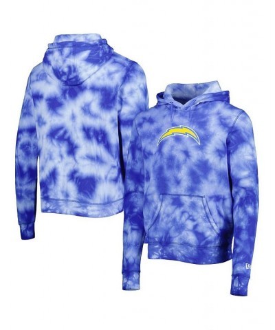 Men's Powder Blue Los Angeles Chargers Team Tie-Dye Pullover Hoodie $38.22 Sweatshirt