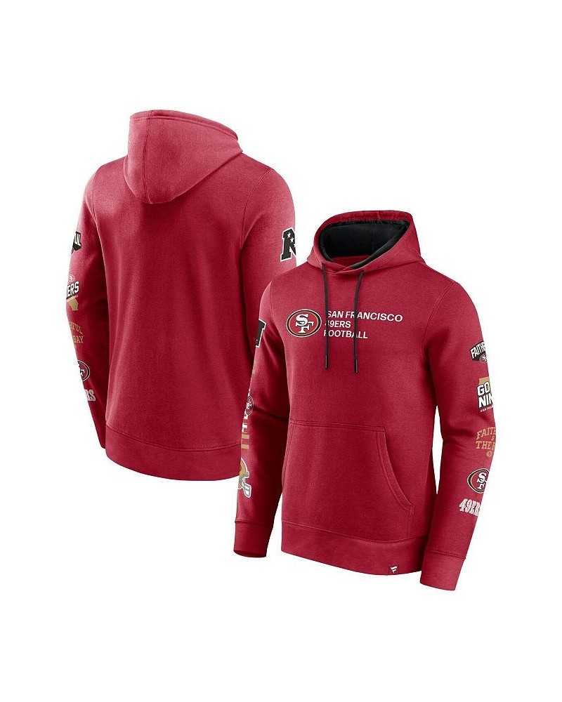 Men's Branded Scarlet San Francisco 49ers Extra Innings Pullover Hoodie $42.50 Sweatshirt