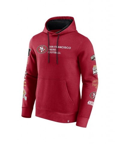 Men's Branded Scarlet San Francisco 49ers Extra Innings Pullover Hoodie $42.50 Sweatshirt