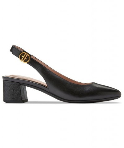 Women's Go-To Block-Heel Slingback Pumps Brown $62.40 Shoes