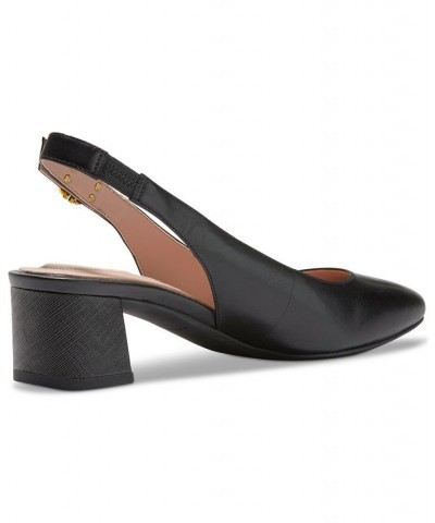 Women's Go-To Block-Heel Slingback Pumps Brown $62.40 Shoes