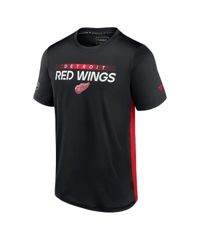 Men's Branded Black, Red Detroit Red Wings Authentic Pro Rink Tech T-shirt $29.69 T-Shirts