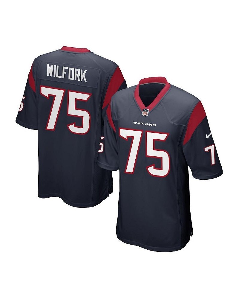 Men's Vince Wilfork Navy Blue Houston Texans Game Jersey $46.20 Jersey