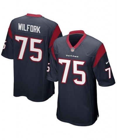 Men's Vince Wilfork Navy Blue Houston Texans Game Jersey $46.20 Jersey