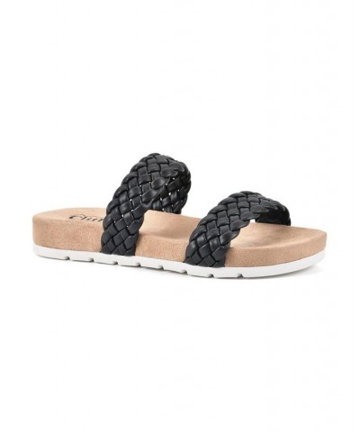 Women's Truly Slide Sandals Black $25.96 Shoes