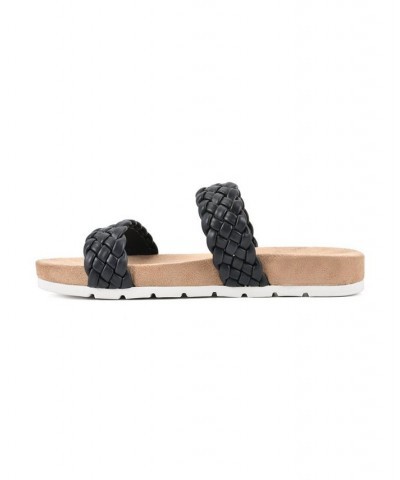 Women's Truly Slide Sandals Black $25.96 Shoes