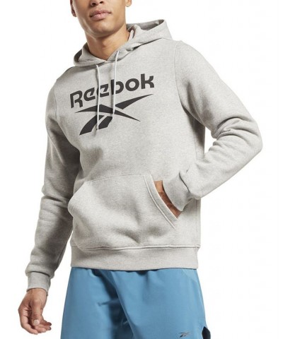 Men's Identity Classic-Fit Stacked Logo-Print Fleece Hoodie Mgh / Blk $23.99 Sweatshirt