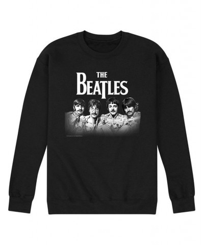 Men's The Beatles Fleece Sweatshirt Black $29.69 Sweatshirt