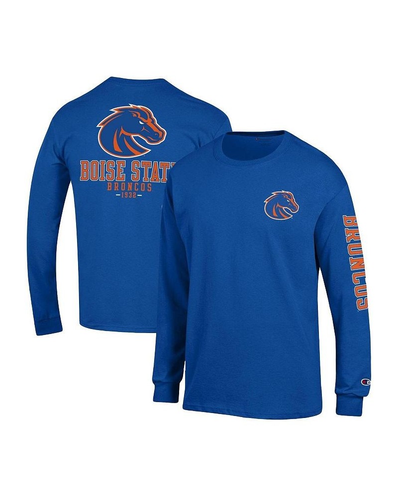 Men's Royal Boise State Broncos Team Stack Long Sleeve T-shirt $22.00 T-Shirts