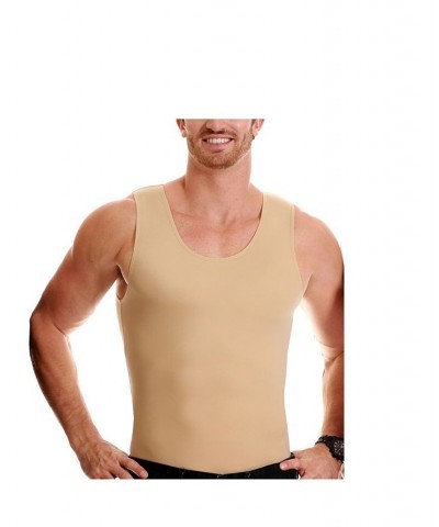 Men's Big & Tall Insta Slim Compression Muscle Tank Top White $35.67 Undershirt