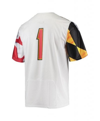 Men's 1 White Maryland Terrapins Replica Player Jersey $48.30 Jersey