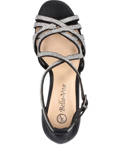 Women's Aliette Dress Sandals Black $52.50 Shoes