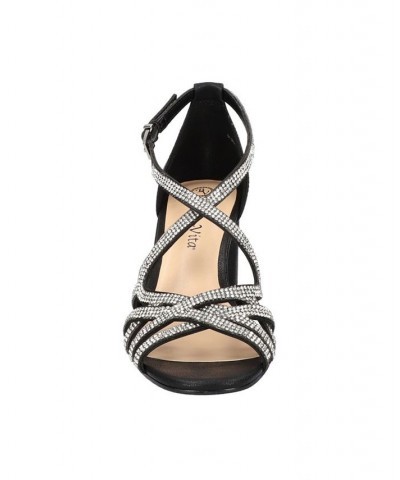 Women's Aliette Dress Sandals Black $52.50 Shoes