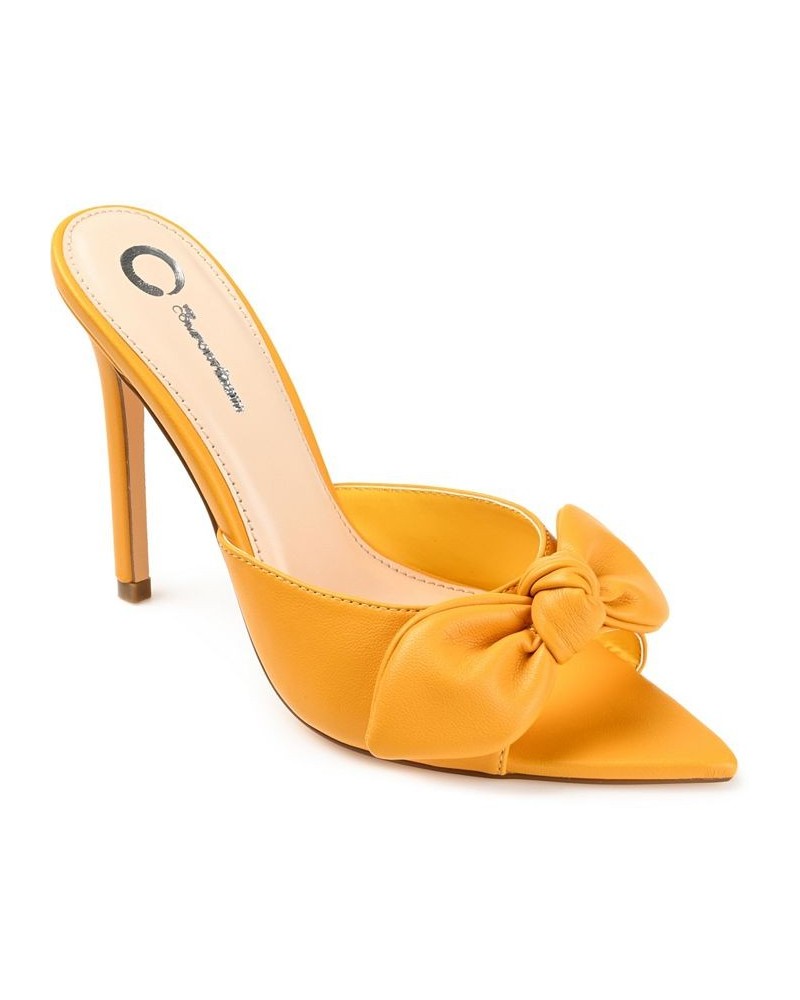 Women's Zelah Bow Stilettos Orange $47.30 Shoes