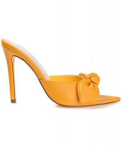 Women's Zelah Bow Stilettos Orange $47.30 Shoes