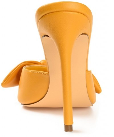 Women's Zelah Bow Stilettos Orange $47.30 Shoes