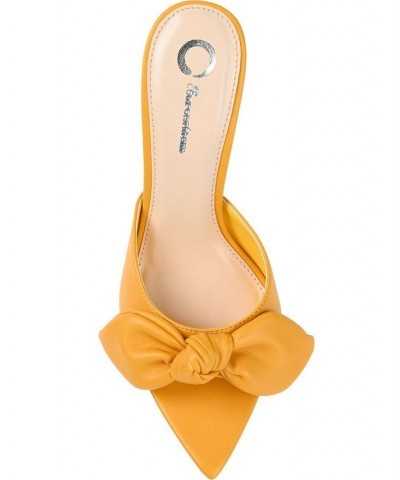 Women's Zelah Bow Stilettos Orange $47.30 Shoes