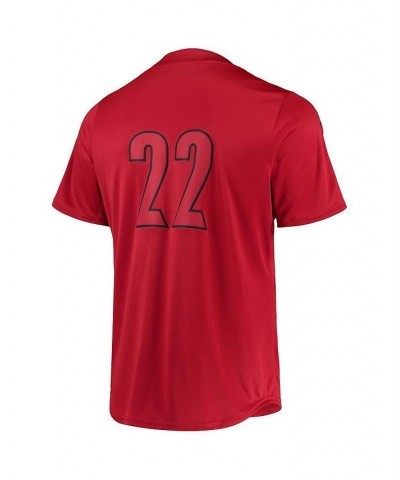 Men's 22 Red Louisville Cardinals Button-Up Baseball Jersey $34.30 Jersey