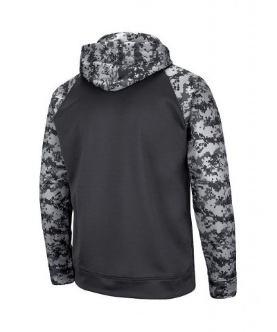 Men's Charcoal Missouri Tigers OHT Military-Inspired Appreciation Digital Camo Pullover Hoodie $33.75 Sweatshirt