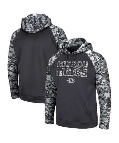 Men's Charcoal Missouri Tigers OHT Military-Inspired Appreciation Digital Camo Pullover Hoodie $33.75 Sweatshirt