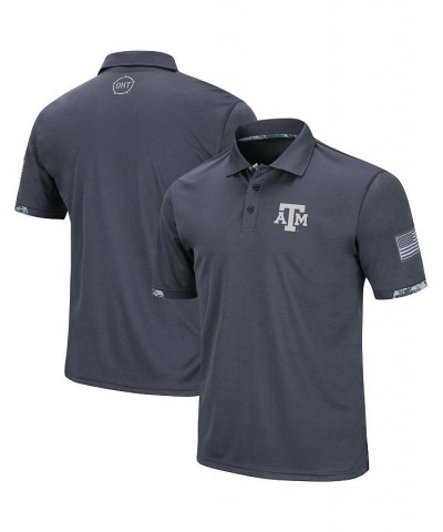 Men's Big and Tall Charcoal Texas A M Aggies OHT Military-Inspired Appreciation Digital Camo Polo Shirt $31.20 Polo Shirts