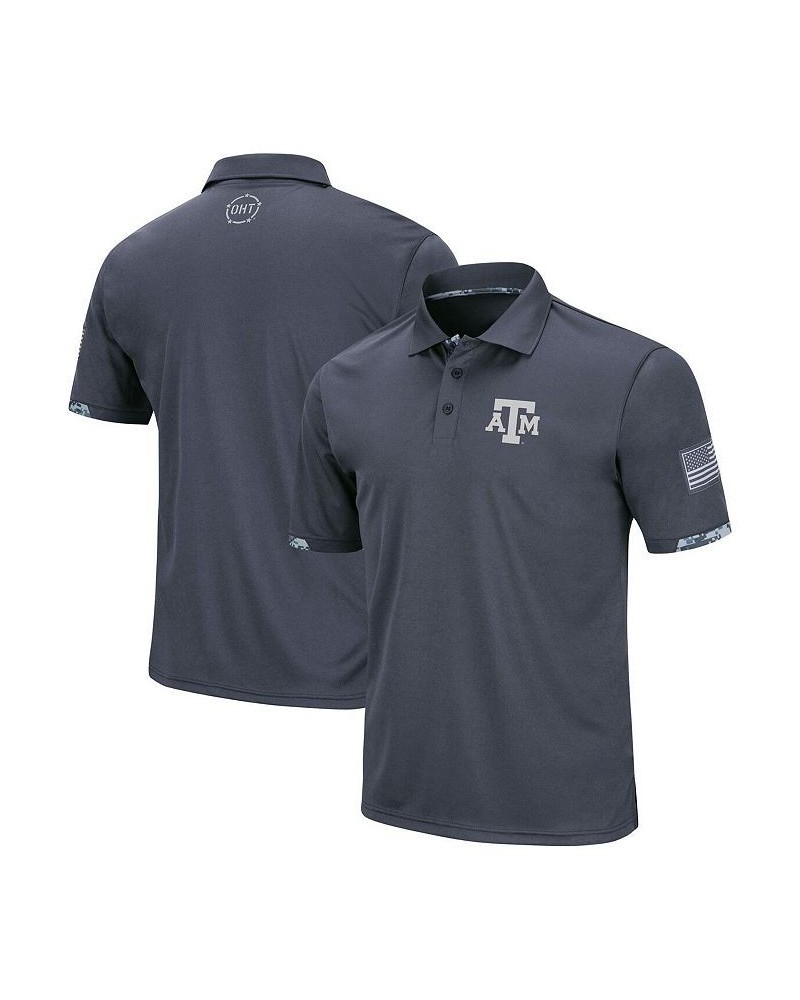 Men's Big and Tall Charcoal Texas A M Aggies OHT Military-Inspired Appreciation Digital Camo Polo Shirt $31.20 Polo Shirts